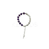 Natural Amethyst Round Beaded Bracelet NC1314-08-1