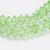 Faceted Bicone Transparent Glass Bead Strands GLAA-J082-A10-1