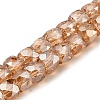 Electroplate Transparent Glass Beads Strands GLAA-C029-03A-07-1