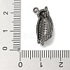 Rack Plating Brass Micro Pave Cubic Zirconia Pendants KK-L224-056B-3