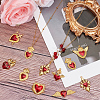18Pcs 9 Styles Alloy Enamel Pendants ENAM-SC0005-06-4