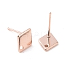201 Stainless Steel Stud Earring Findings X-STAS-K241-01RG-2