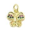 Real 18K Gold Plated Brass Pave Cubic Zirconia Pendants KK-M283-10B-02-1