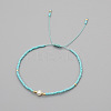 Adjustable Glass Seed Bead Braided Bead Bracelets for Women VT9382-25-1