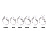 Brass Micro Pave Clear Cubic Zirconia Cuff Ring Settings KK-T076-53P-4