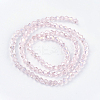 Transparent Electroplate Glass Beads Strands EGLA-A039-T3mm-B26-2