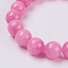 Natural Yellow Jade Beaded Stretch Bracelet BJEW-P209-08-6mm-2