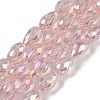 Transparent Electroplate Glass Beads Strands LS-EGLA-N013-T8mm-B18-1