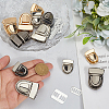 12Pcs 3 Colors Iron Bag Tuck Clasps PURS-BBC0001-03-3