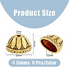32Pcs 4 Colors Tibetan Style Alloy Bead Cones FIND-DC0003-96-2