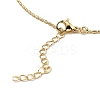 Golden Plated Brass Micro Pave Clear Cubic Zirconia Pendant Necklaces LS-NJEW-L178-01G-01-3