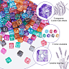 210Pcs 7 Colors Transparent Crackle Glass Beads EGLA-HS0001-04-4
