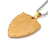 Cross Religion Tag 201 Stainless Steel Pendant Necklace with Iron Box Chains LS-NJEW-D048-05GP-3