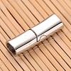 Tarnish Resistant Smooth Surface 304 Stainless Steel Rectangle Magnetic Clasps with Glue-in Ends LS-STAS-I045-06B-3