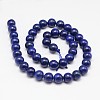 Dyed Round Natural Lapis Lazuli Beads Strands G-K081-8mm-3