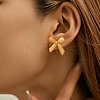 304 Stainless Steel Stud Earrings for Women LS-EJEW-F379-02G-1