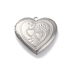 304 Stainless Steel Locket Pendants STAS-S171-13P-05-1