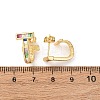 Brass Micro Pave Cubic Zirconia T-Shaped Stud Earrings EJEW-B153-07G-5