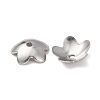 Tarnish Resistant 5-Petal 201 Stainless Steel Flower Bead Caps STAS-N027-02-1