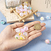 22Pcs 11 Styles Transparent Hand Painting Acrylic Beads OACR-TA0001-29-7