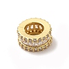 Rack Plating Brass Cubic Zirconia European Beads KK-G458-15G-1