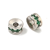 Brass Cubic Zirconia Spacer Beads KK-L215-004A-P03-1