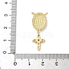 Brass Micro Pave Cubic Zirconia Pendants X1-KK-P334-20G-3
