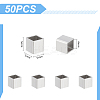 50Pcs 304 Stainless Steel European Beads FIND-UN0061-09-2