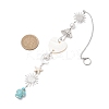 Synthetic Turquoise Starfish Turtle Beads Hanging Suncatchers HJEW-JM03446-4