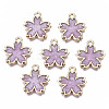 Rack Plating Alloy Epoxy Resin Pendants PALLOY-T083-02D-1
