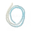 Transparent Gradient Color Glass Beads Strands GLAA-H021-01B-23-4