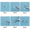Blue Ocean Theme Earrings DIY Making Kits DIY-SC0017-90-4