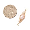 Natural Cultured Freshwater Pearl Potato Copper Wire Wrapped Horse Eye Links Connector Charms PALLOY-JF04766-2