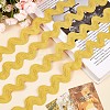10 Yards Polyester Wavy Fringe Trim Ribbon OCOR-GF0002-49F-4