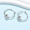 Brass Twist Hoop Earrings for Women EJEW-L297-01A-P-2