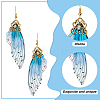 4Pcs 4 Colors Gradient Butterfly Resin Dangle Earrings EJEW-AN0003-94-3