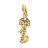 Brass Micro Pave Cubic Zirconia Pendants KK-M273-01G-I-1