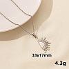 201 Stainless Steel Sun Pendant Necklaces FS-WG515A3-07-1