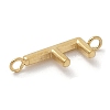 304 Stainless Steel Letter Connector Charms STAS-M108-01G-06-2