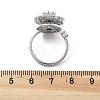 Flat Round Rotatable Open Cuff Rings for Women RJEW-S402-08P-4