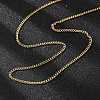 Unisex Casual Style 304 Stainless Steel Curb Chain Necklaces X-STAS-O037-54G-2