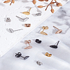 8Pcs 4 Colors Ion Plating(IP) 304 Stainless Steel Stud Earring Findings STAS-LP0001-80-3