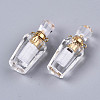 Faceted Natural Quartz Crystal Pendants G-T131-14H-2