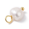 Natural Cultured Freshwater Pearl Charms X-PALLOY-JF01098-03-5