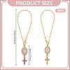 2Pcs 2 Colors Alloy Enamel with Rhinestone Pendant Decorations HJEW-DR00209-2