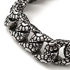 304 Stainless Steel Skull Cuban Link Chain Bracelets for Women Men BJEW-Q341-05C-AS-3