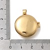 Brass Flat Round Locket Pendants KK-D431-028B-G-3