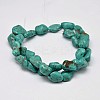 Dyed Nuggets Natural Howlite Beads Strands X-G-M139-11-A-2