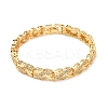 Brass Micro Pave Clear Cubic Zirconia Link Chain Bracelets for Women BJEW-F530-06G-2