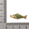 304 Stainless Steel Enamel Fish Connector Charms STAS-B128-54G-04-3